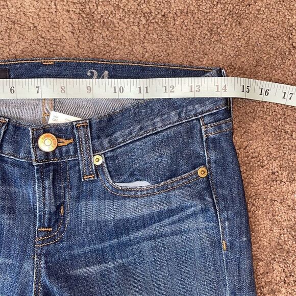 J Crew Womens Low Rise Toothpick Super Skinny Cropped Denim Jeans Blue Sz 24 NWT - Picture 8 of 10